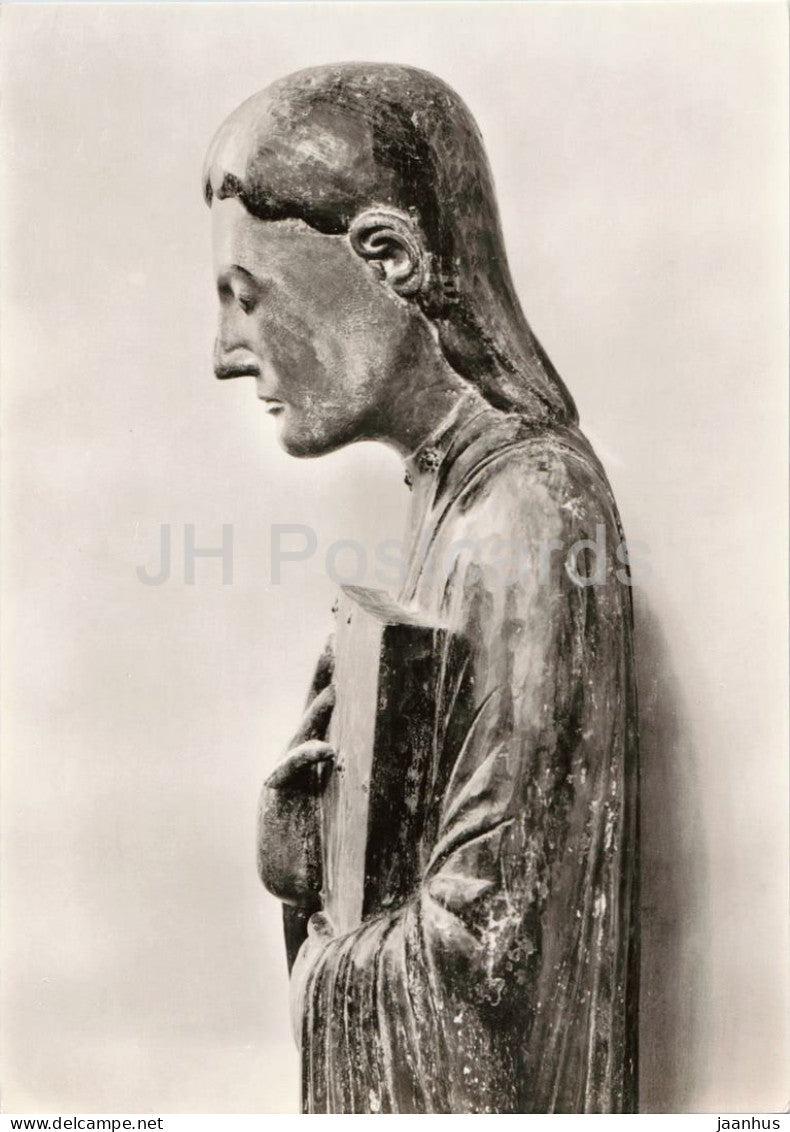 medieval sculpture - Mourning Saint John from Sonnenburg - Tirol - Trauender Johannes - religious art - Germany - unused - JH Postcards