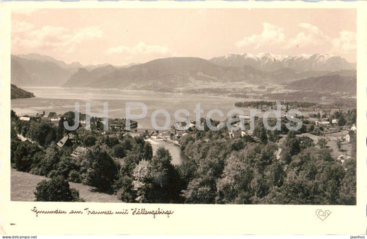 Gmunden am Traunsee mit Hollengebirge - panoramic lake and mountain view - old postcard - Austria - unused - JH Postcards