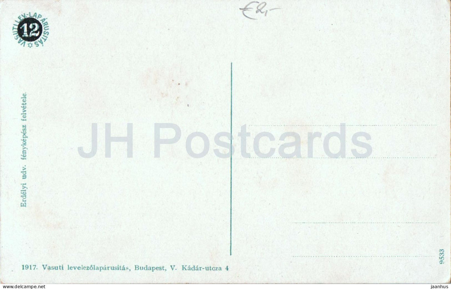 Budapest - Latkep az Erzsebet hiddal - View with Elisabeth Bridge - old postcard - 1917 - Hungary - unused