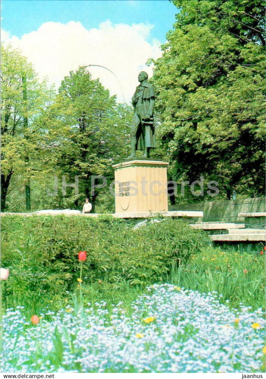 Kaliningrad - monument to German writer Fr. Schiller - 1 - 1984 - Russia USSR - unused - JH Postcards