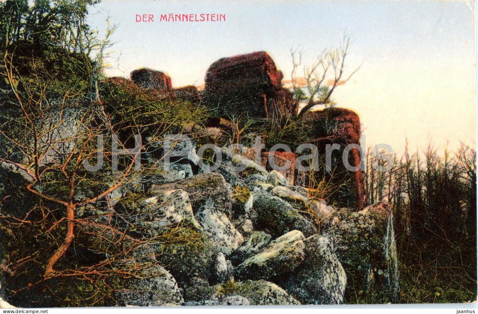 Der Mannelstein - Alsace - Vosges mountains - Feldpost - military mail - No. 610 - old postcard - 1914 - France - used - JH Postcards