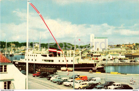 Denmark Svendborg Havnen - Svendborg Harbour - ferry - ship - car - Serie 6701 - 590 - Denmark - unused - JH Postcards