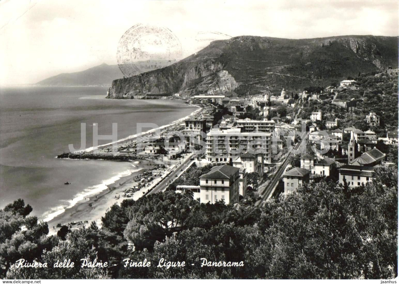 Riviera delle Palme - Finale Ligure - Panorama - town - Riviera - coastline -  old postcard - 1957 - Italy - used - JH Postcards