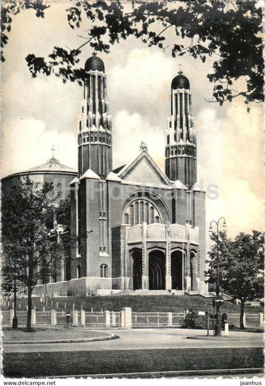 Bruxelles - Brussels Koekelberg - Nationale Basiliek van het Heilig Hart - church - old postcard - 1957 - Belgium - used - JH Postcards