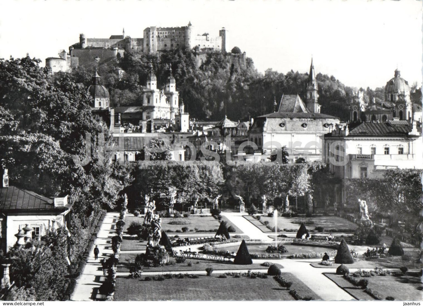 Salzburg - Mirabellgarten - baroque garden - city view - old postcard - 502 - Austria - unused - JH Postcards