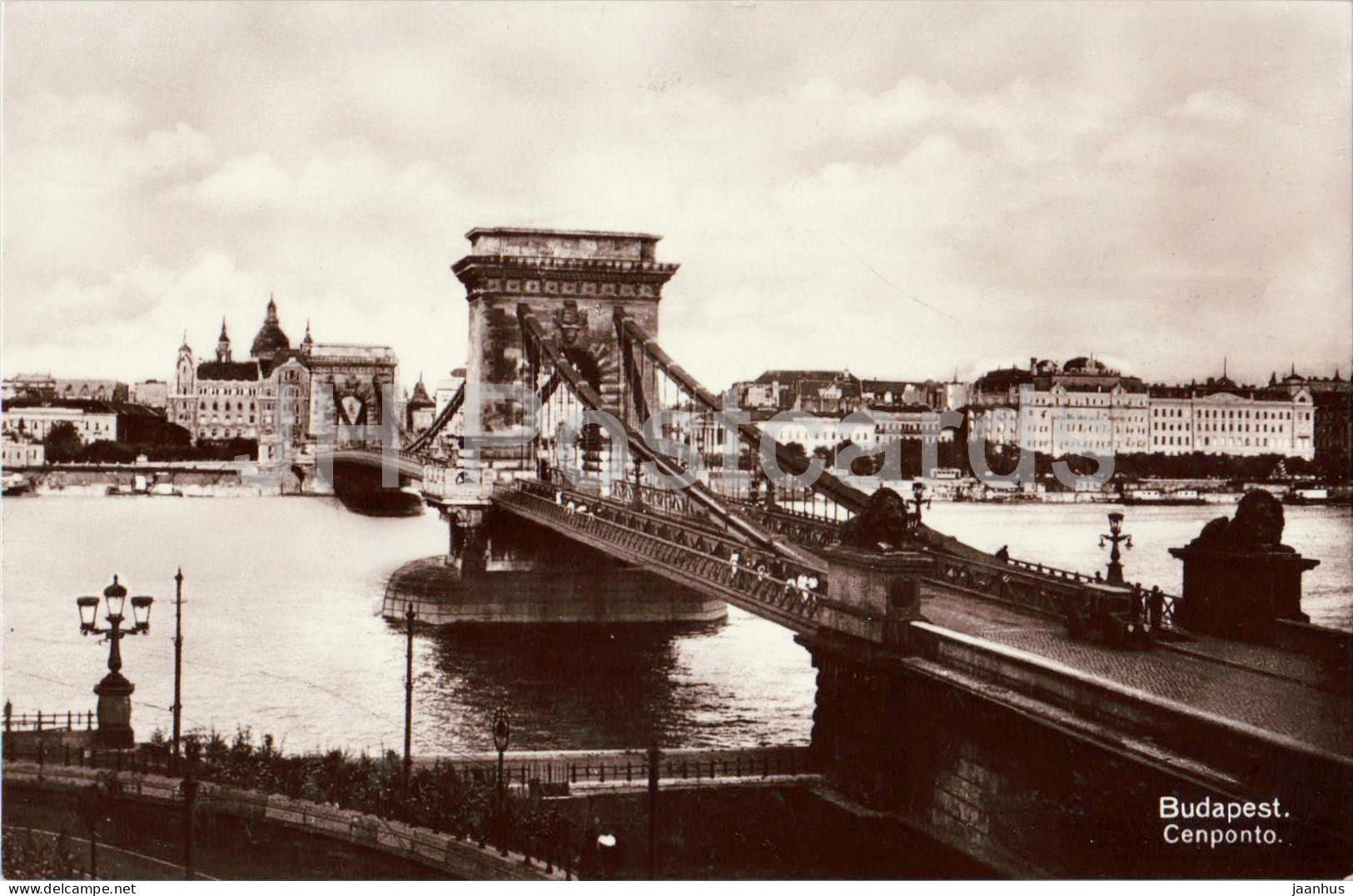 Budapest - Lanchid - Cenponto - Chain Bridge over the Danube - 4 - Hungary - unused - JH Postcards