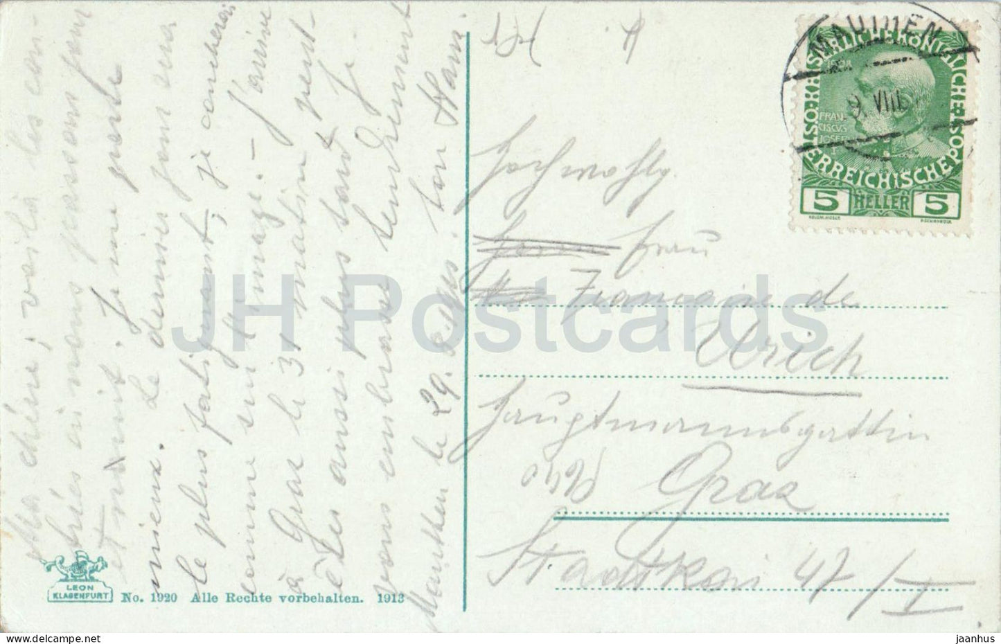 Kellerwandspitze vom Valentinthorl - Karnten - No. 1920 - old postcard - 1918 - Austria - unused