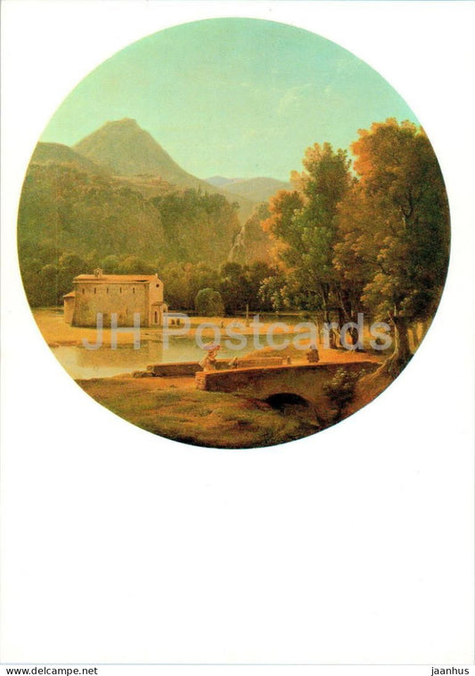 painting by Pierre-Athanase Chauvin - Italian Landscape - French art - 1983 - Russia USSR - unused - JH Postcards