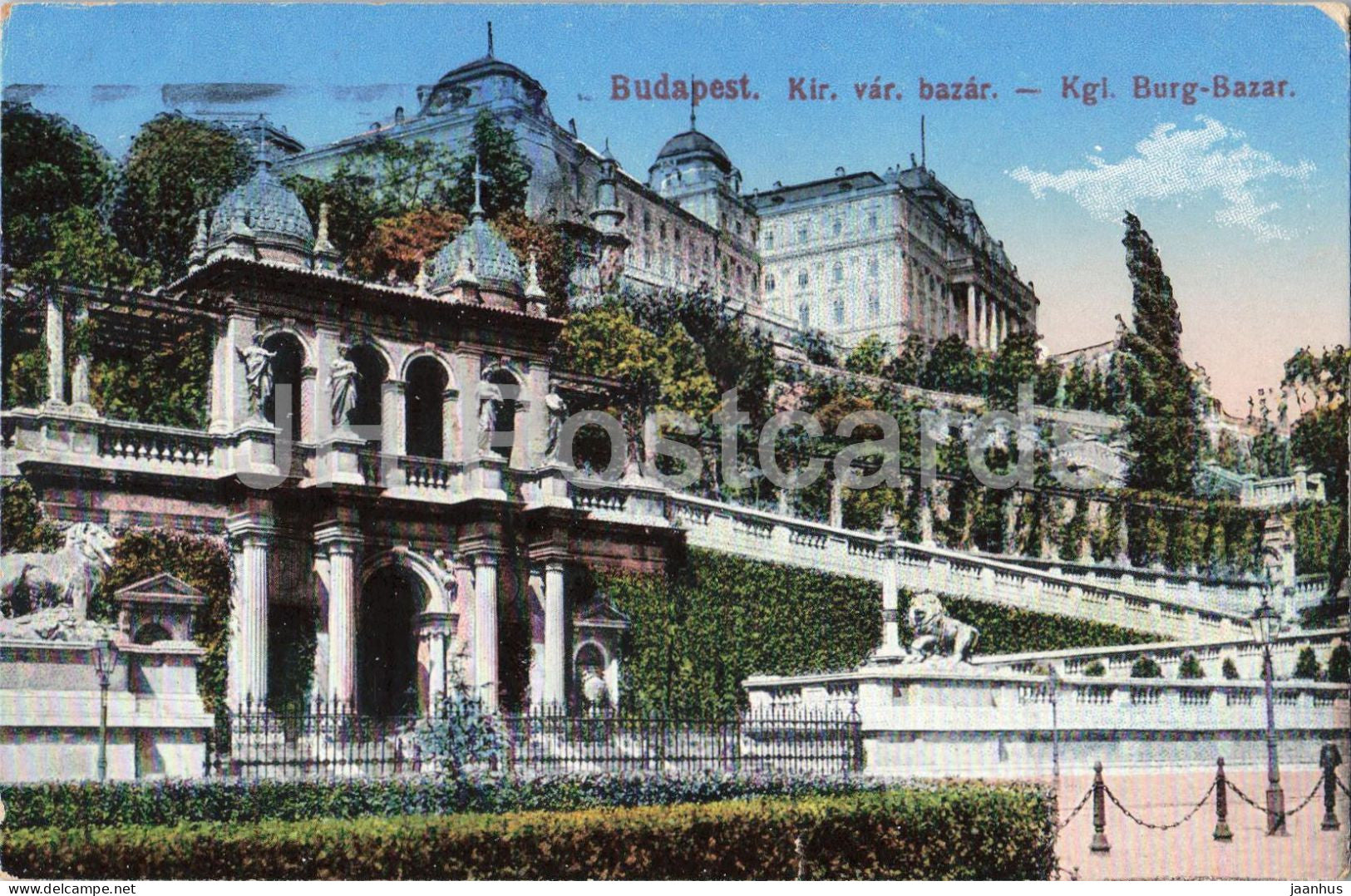 Budapest - Kiralyi varbazar - Kgl. Burg-Bazar - royal palace terrace - Feldpost - old postcard - 1916 - Hungary - used - JH Postcards