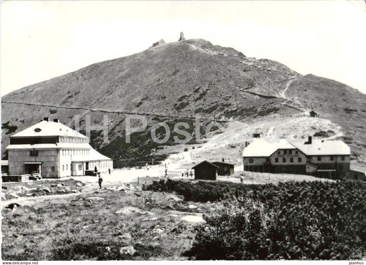 Karkonosze Sniezka - Sniezka Mountain - Bouda - mountain peak Sudetes - Poland - used - JH Postcards