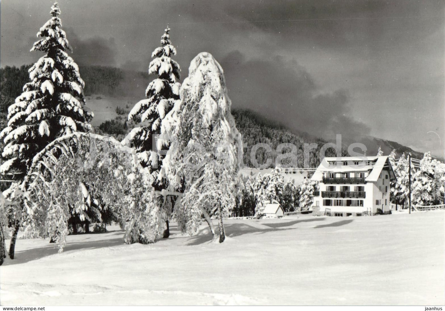 Dolomiti - S. Vigilio di Marebbe m. 1201 - Pensione Waldruh - mountains - Alps - old postcard - Italy - unused - JH Postcards