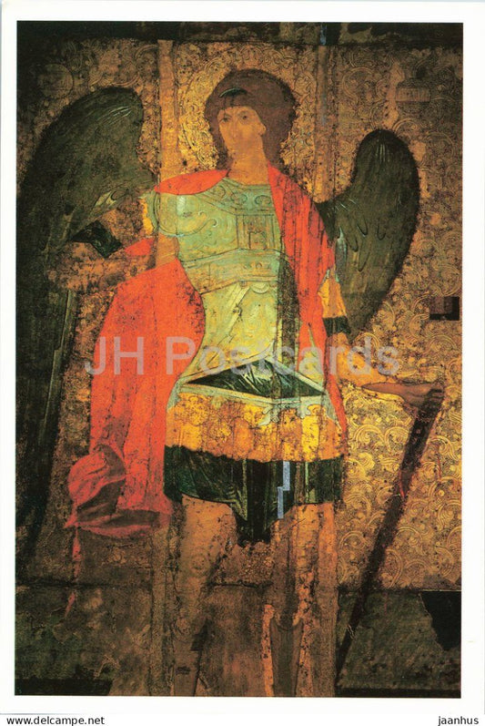 Moscow - Archangel Cathedral - Archangel Michael icon - art - 1990 - Russia - USSR - unused - JH Postcards