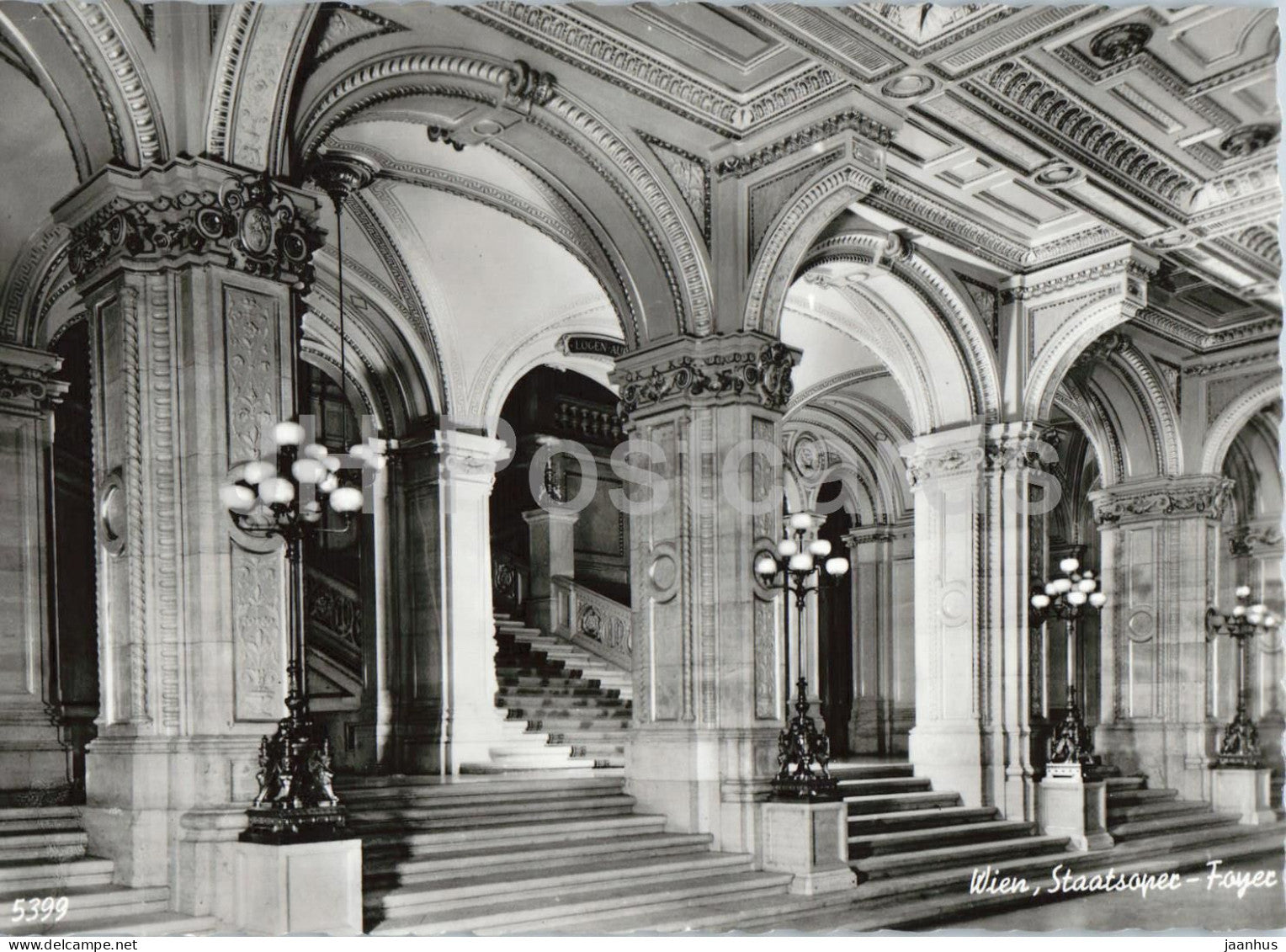 Wien - Vienna - Staatsoper - Foyer - opera house - theatre - interior - 5399 - old postcard - Austria - unused - JH Postcards