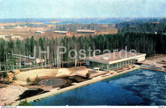 Helsinki - Pools in the Tapiola area - architecture - swimming complex - 1971 - Finland - unused - JH Postcards