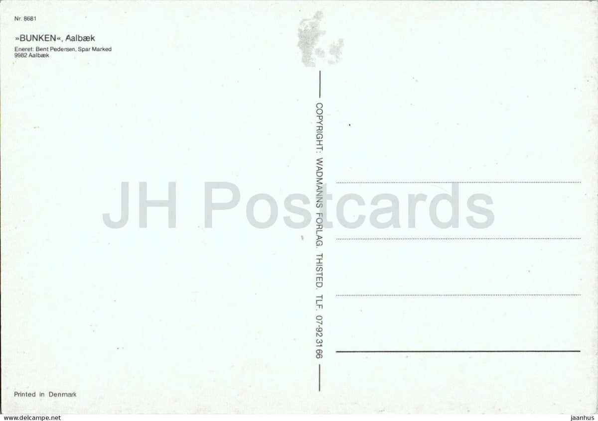 Bunken - Aalbaek - aerial view of the coast - 8681 - 1980s - Denmark - unused