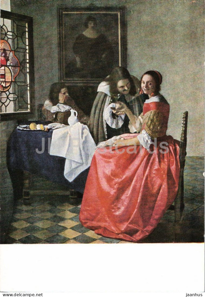 painting by Jan Vermeer van Delft - The Cavalier - Der Kavalier - Dutch art - 6225 - France - unused - JH Postcards