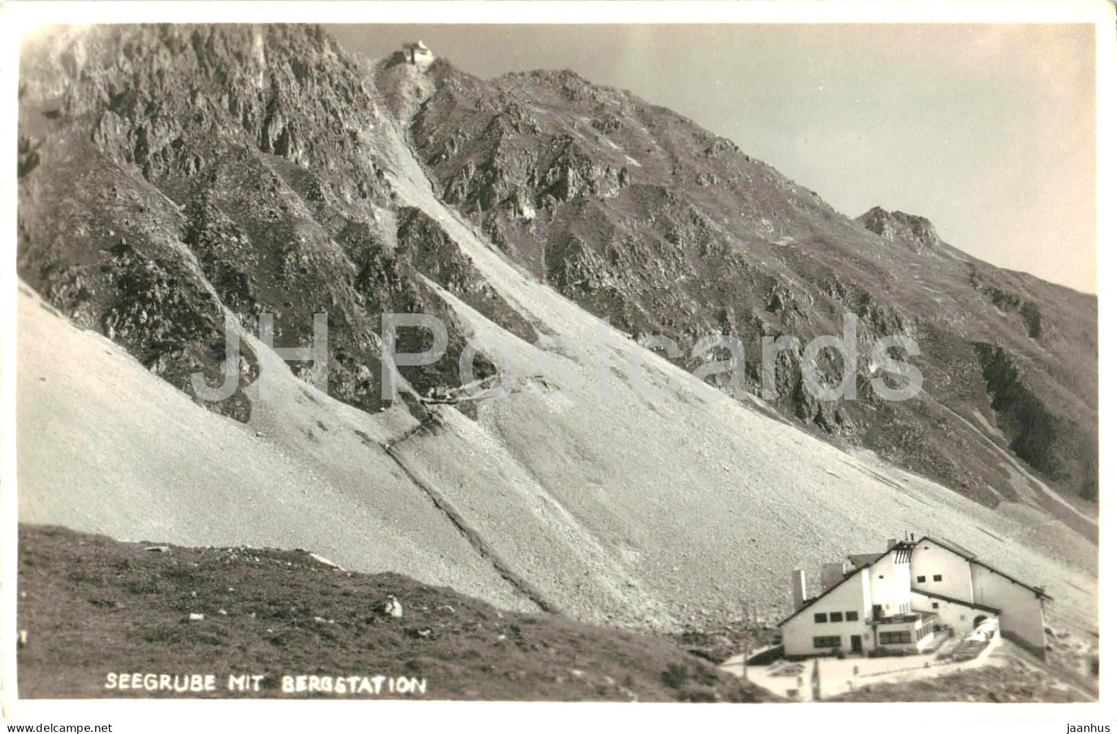 Seegrube mit Bergstation - mountain hut - Tirol Alps - Innsbruck area - 5340 - old postcard - 1930 - Austria - used - JH Postcards