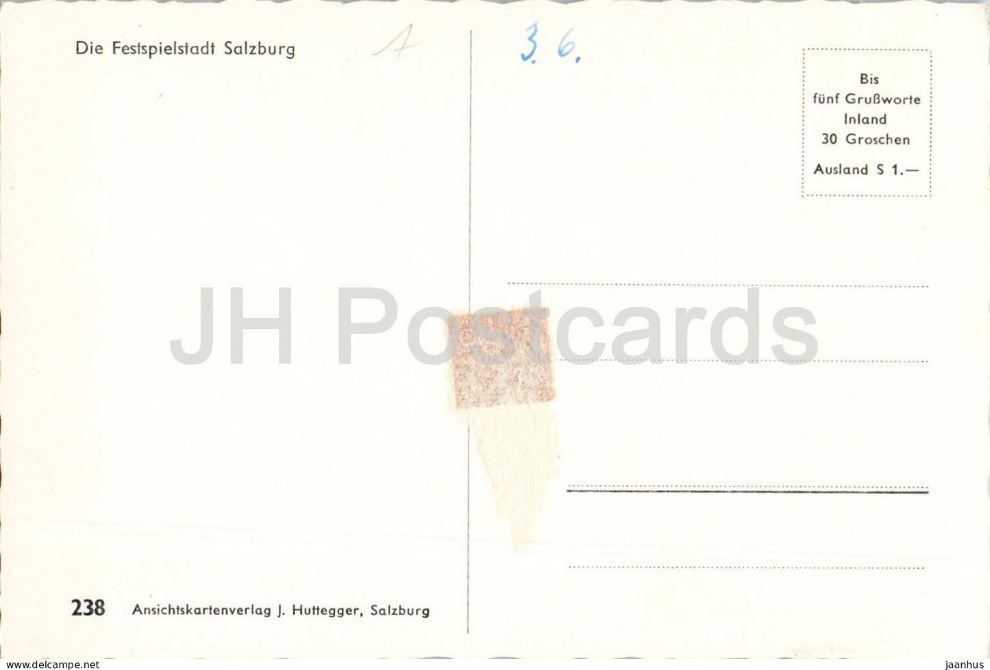 Die Festspielstadt Salzburg - Die Katakomben - La ville des festivals de Salzbourg - 238 - carte postale ancienne - Autriche - inutilisée 