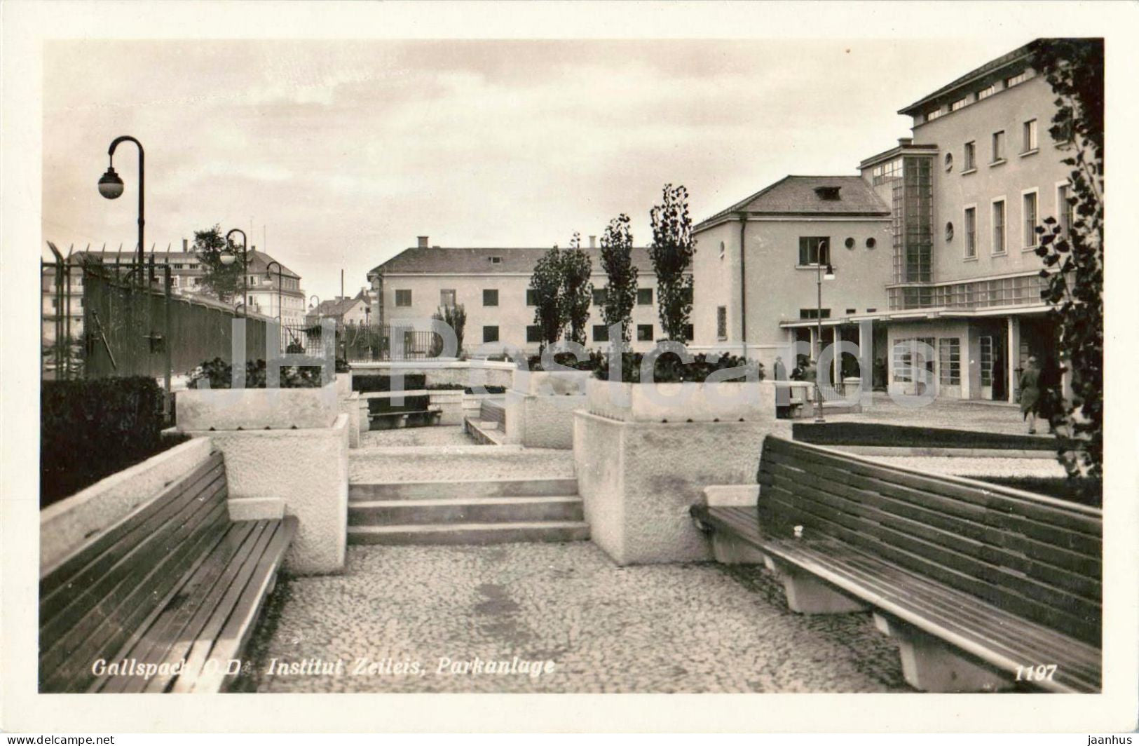 Gallspach O.-D. - Institut Zeileis - Parkanlage - old postcard - 1943 - Austria - used - JH Postcards