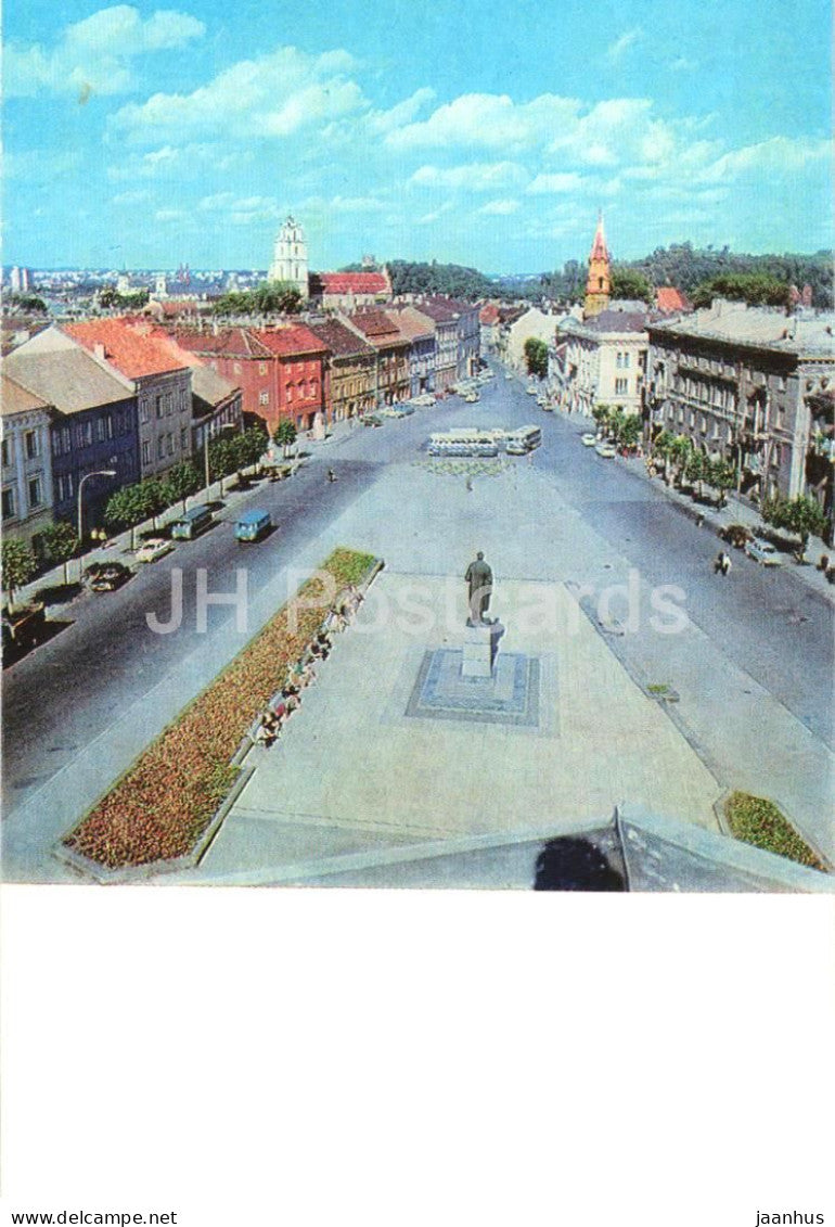 Vilnius - Muziejaus (Museum) Street - street view - old town - 1975 - Lithuania USSR - unused - JH Postcards