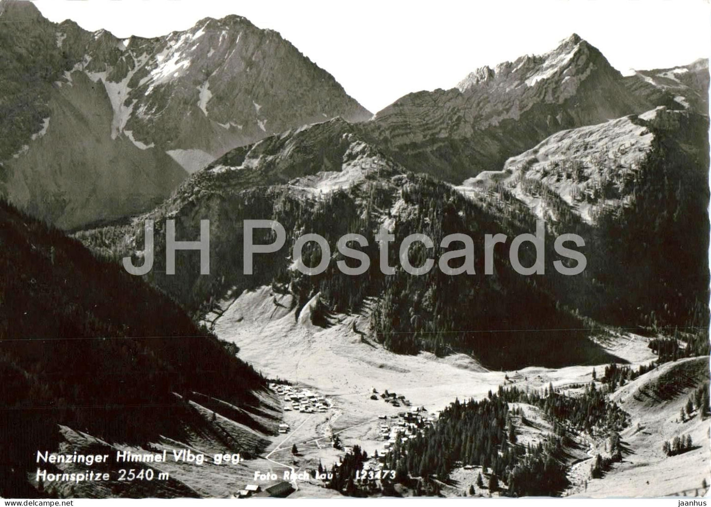 Nenzinger Himmel - Vlbg. geg. Hornspitze 2540 m - Vorarlberg - mountain panorama - 123473 - 1969 - Austria - used - JH Postcards
