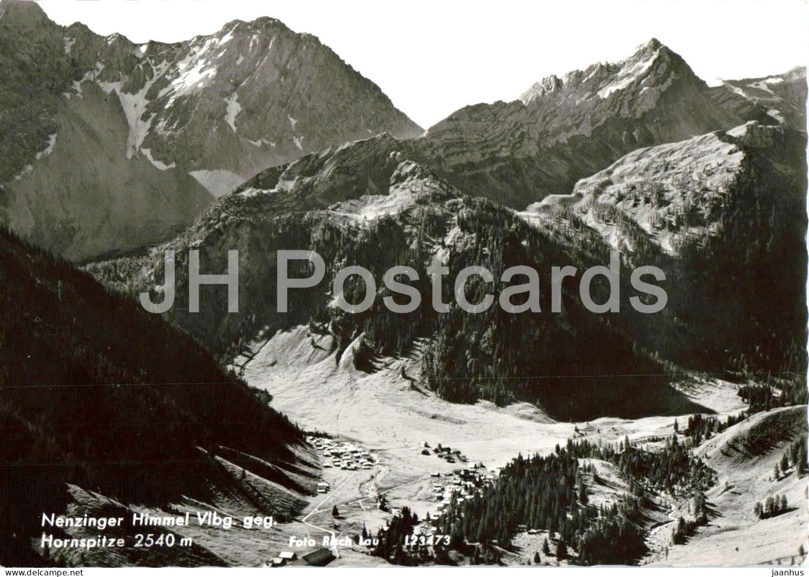 Nenzinger Himmel - Vlbg. geg. Hornspitze 2540 m - Vorarlberg - mountain panorama - 123473 - 1969 - Austria - used - JH Postcards