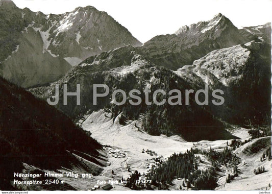 Nenzinger Himmel - Vlbg. geg. Hornspitze 2540 m - Vorarlberg - mountain panorama - 123473 - 1969 - Austria - used - JH Postcards