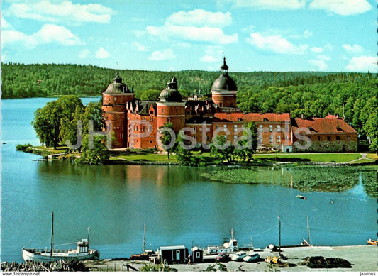 Gripsholms slott fran Mariefred - castle - boat - 21/3 - Sweden - unused - JH Postcards