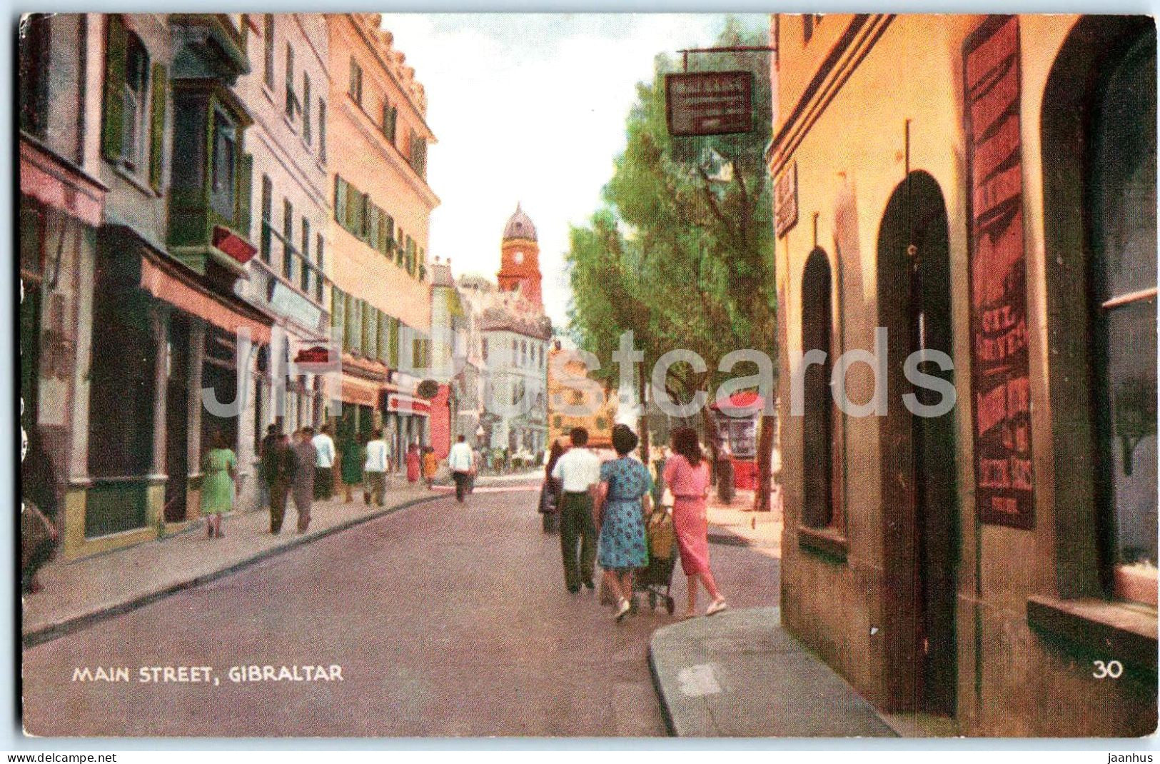 Gibraltar - Main street - 30 - Gibraltar - unused - JH Postcards