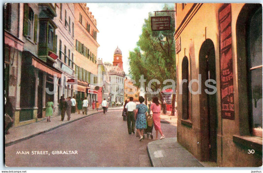 Gibraltar - Main street - 30 - Gibraltar - unused - JH Postcards