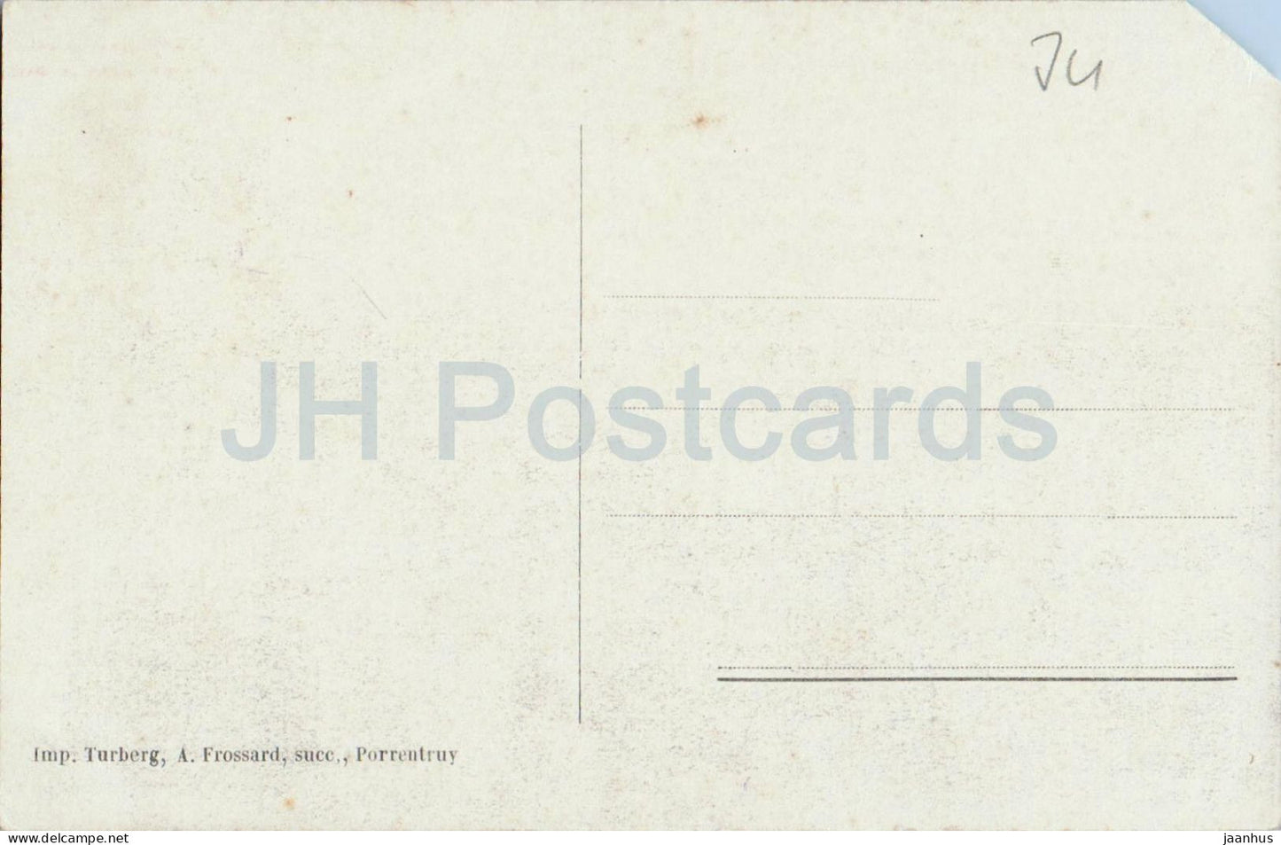 Beurnevesin - Frontiere Suisse - Schweizer Grenze - zone frontalière - rue rurale - carte postale ancienne - Suisse - inutilisée 