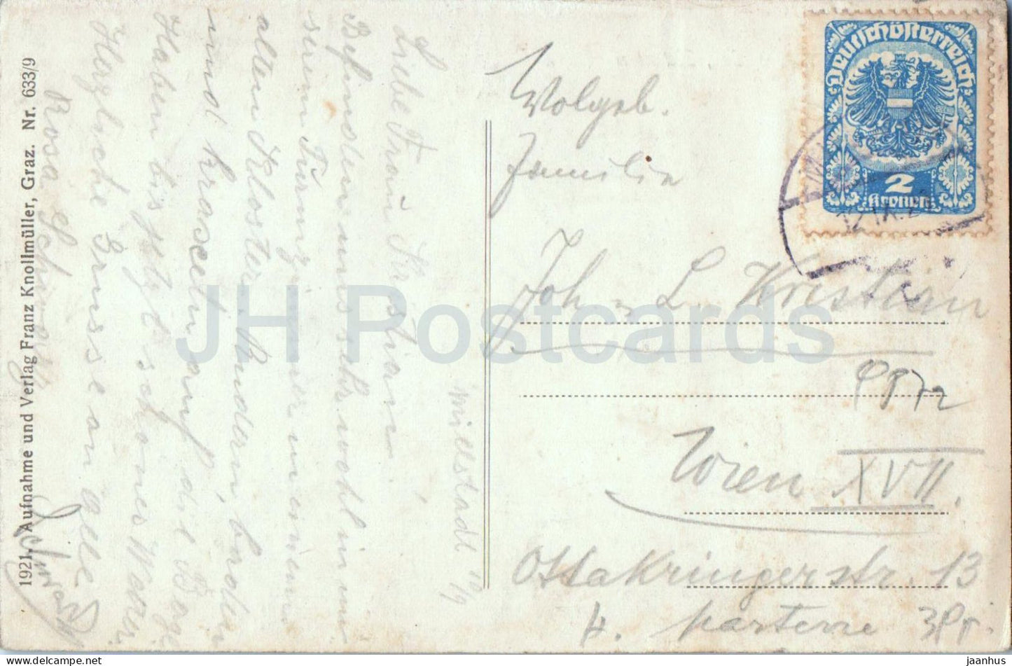 Millstatt am See - Karnten - lakeside view - town panorama - 633/9 - old postcard - 1921 - Austria - used