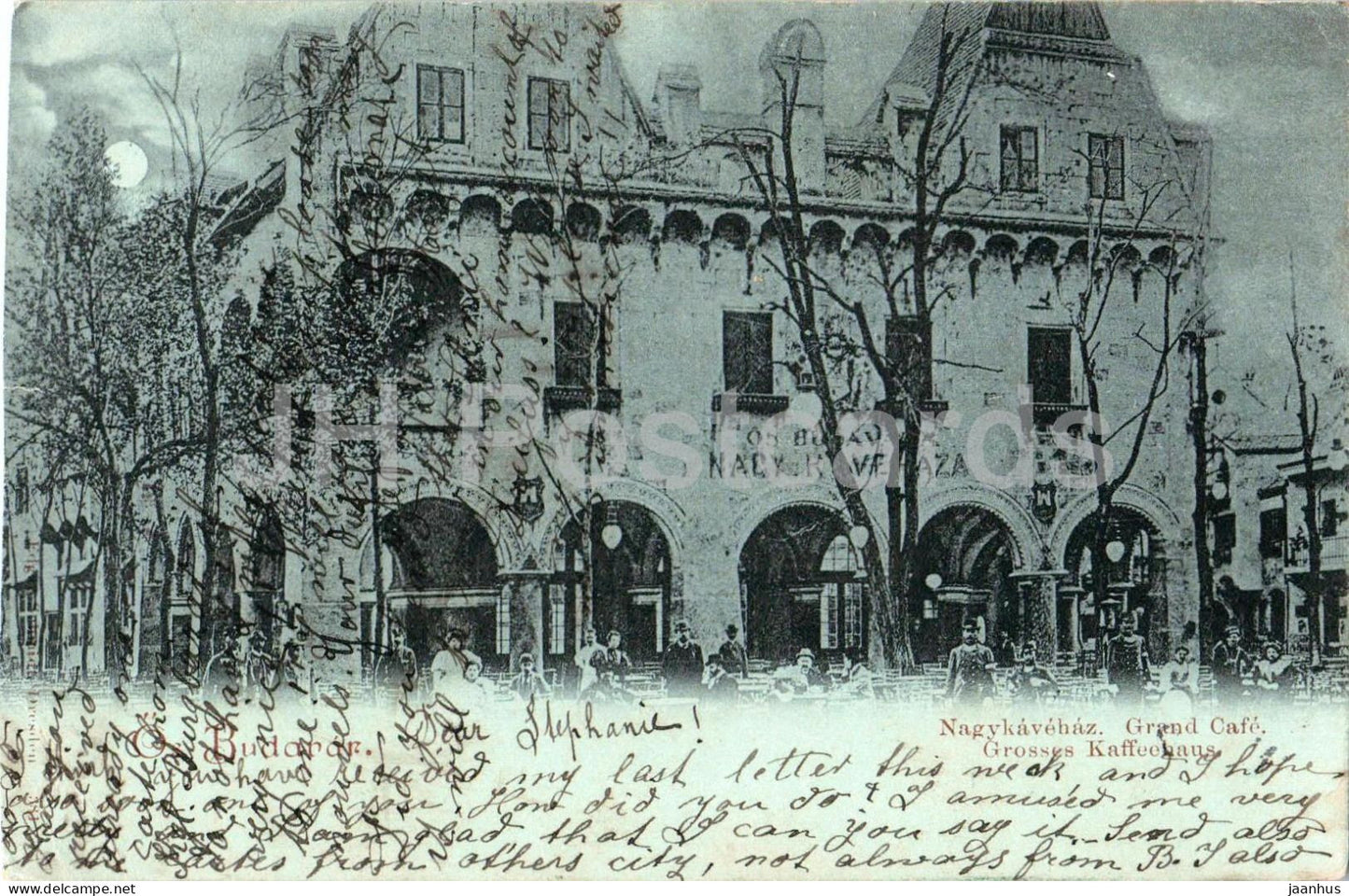 Budapest - Os Budavar - Nagykavehaz - Grand Café - Grosses Kaffeehaus - old postcard - 1898 - Austria-Hungary - used - JH Postcards