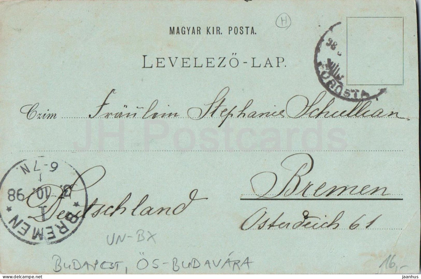 Budapest - Os Budavar - Nagykavehaz - Grand Café - Grosses Kaffeehaus - old postcard - 1898 - Austria-Hungary - used