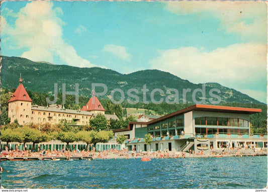 Millstatt am See - Strandbad - Hallenbad - lake - beach - 15 - 1977 - Austria - used - JH Postcards