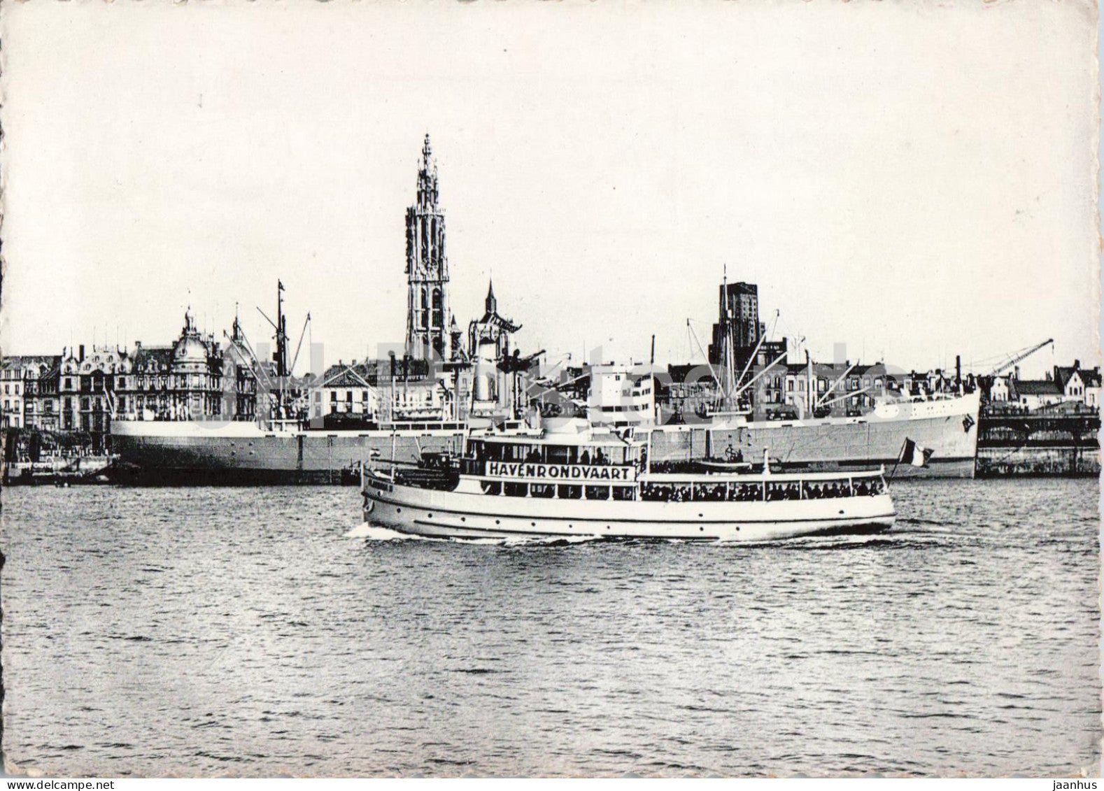 Antwerpen - De Rede Flandria II - harbour - boat - ship Havenrondvaart - old postcard - Belgium - used - JH Postcards