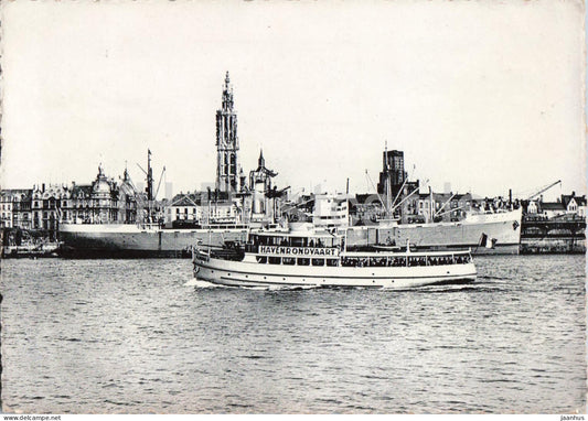 Antwerpen - De Rede Flandria II - harbour - boat - ship Havenrondvaart - old postcard - Belgium - used - JH Postcards