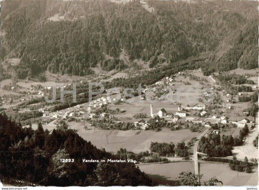 Vandans im Montafon Vlbg. - Vorarlberg - village panorama - alpine valley - 12523 - old postcard - Austria - unused - JH Postcards