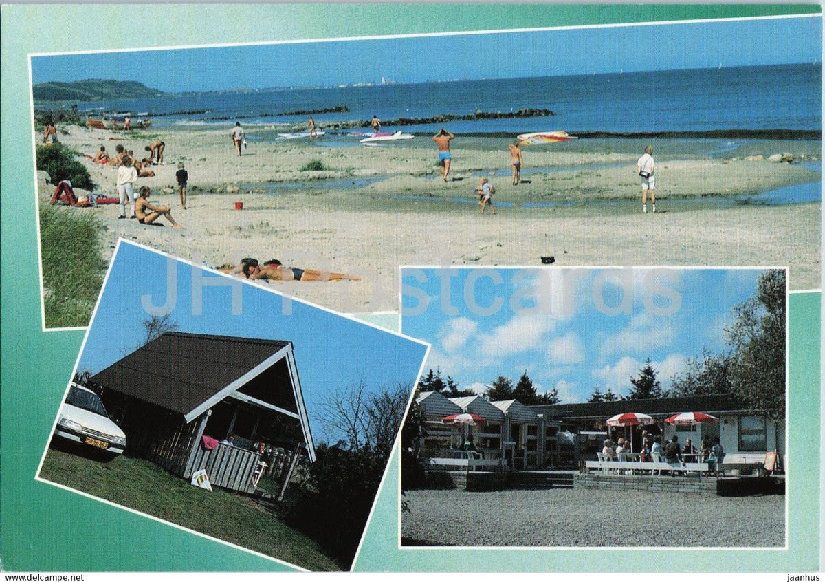 Saeby - Strand Camping - beach and holiday cabins - car - 93160 - 1990s - Denmark - unused - JH Postcards