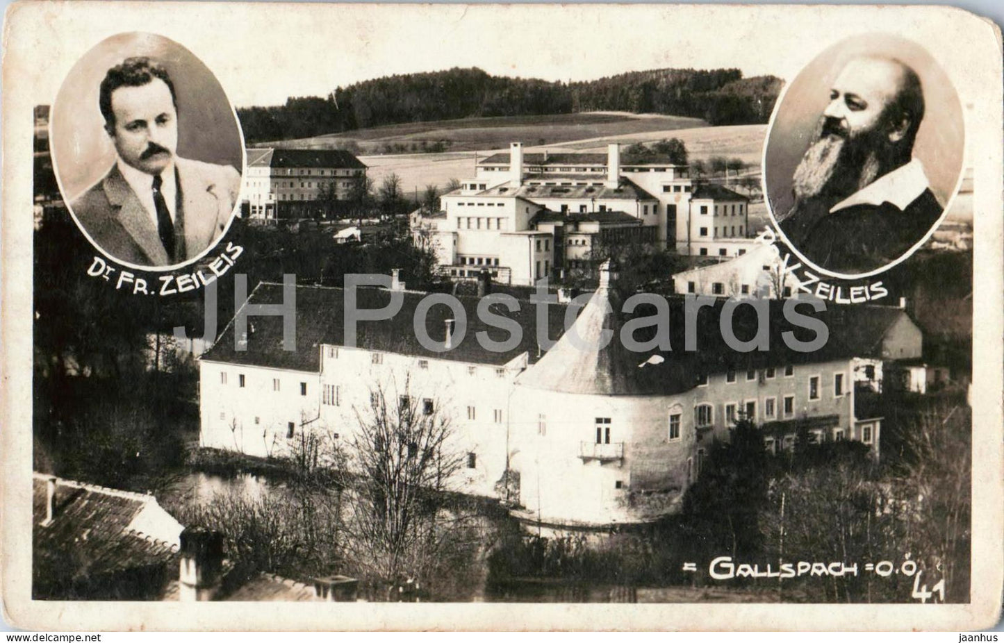 Gallspach - Institut Zeileis - Dr. Fr. Zeileis and Prof. Zeileis - 41 - old postcard - 1930 - Austria - used - JH Postcards