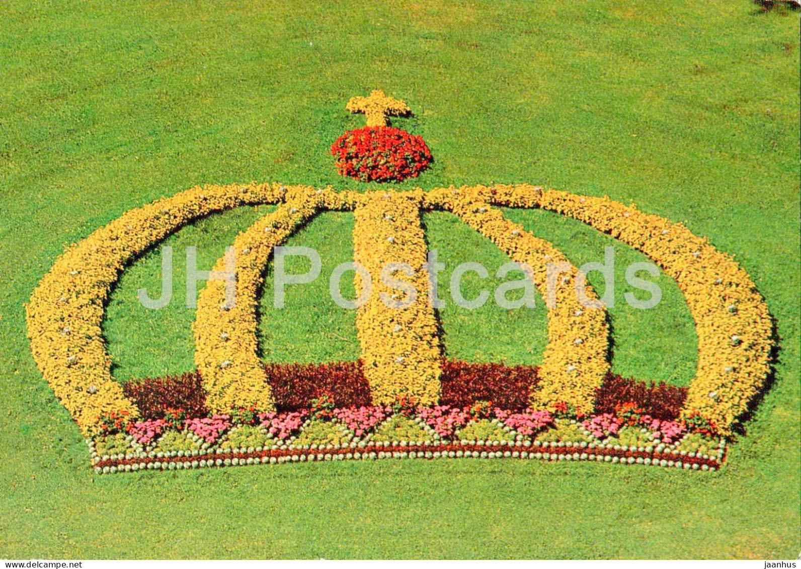 Gripsholms slott fran Mariefred - Kungakronan i slottsparken - Royal Crown - park - castle - 51-3 - Sweden - unused - JH Postcards