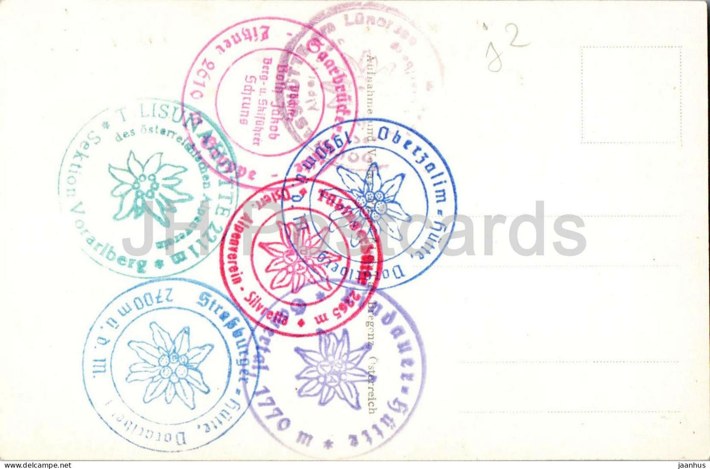 Saarbruckerhutte 2610 m gegen Gr. Litzner - Mountain hut - Alps - Nr 7759 - old postcard - Austria - used