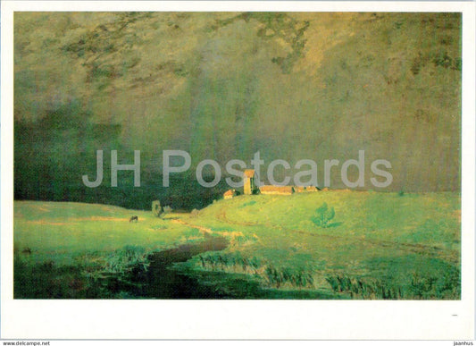 painting by Arkhip Kuindzhi - After the Rain (Storm) - Russian art - 1988 - Russia USSR - unused - JH Postcards