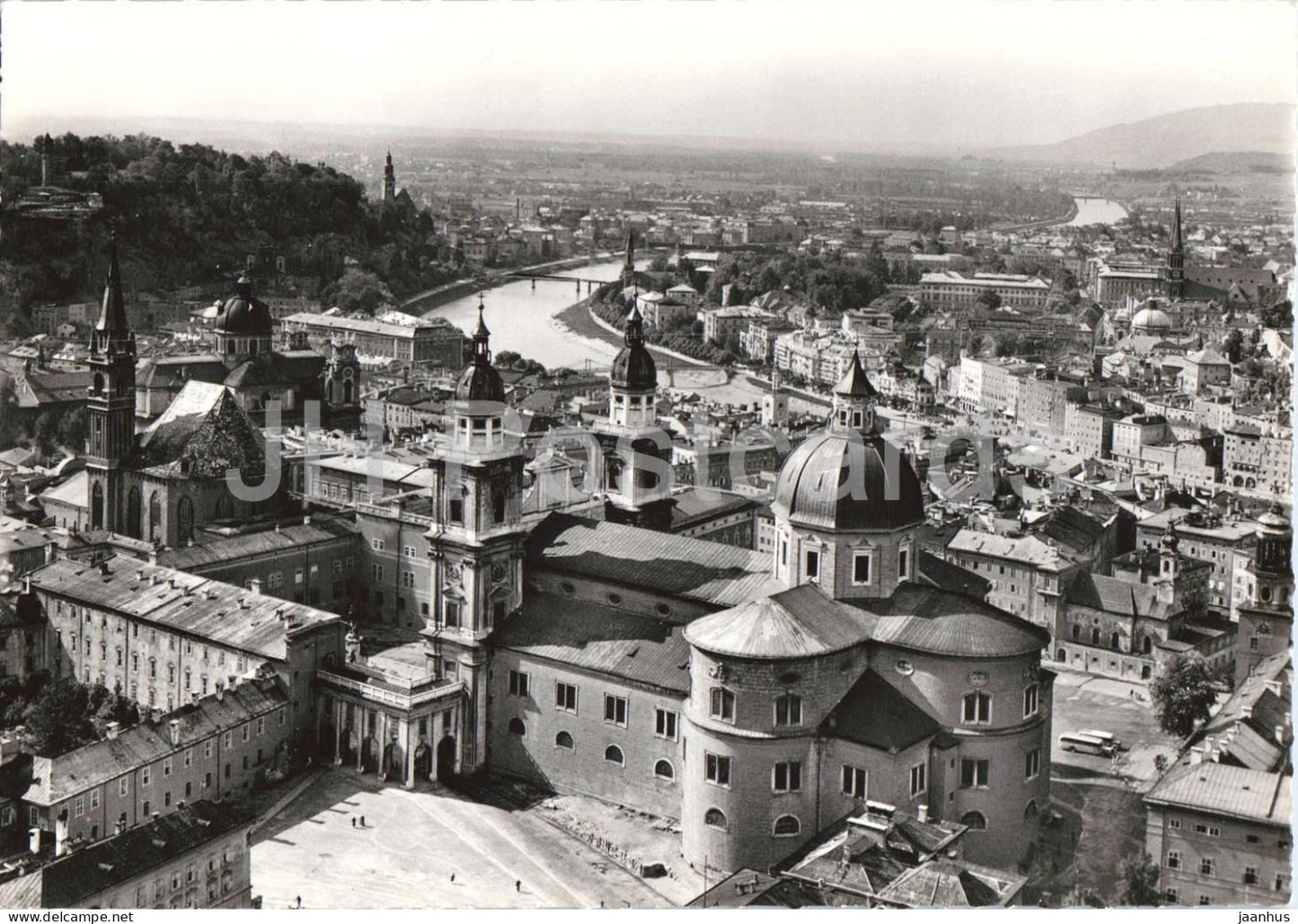 Salzburg von der Festung gegen Bayern - city view - fortress - panorama - 104 - old postcard - Austria - unused - JH Postcards