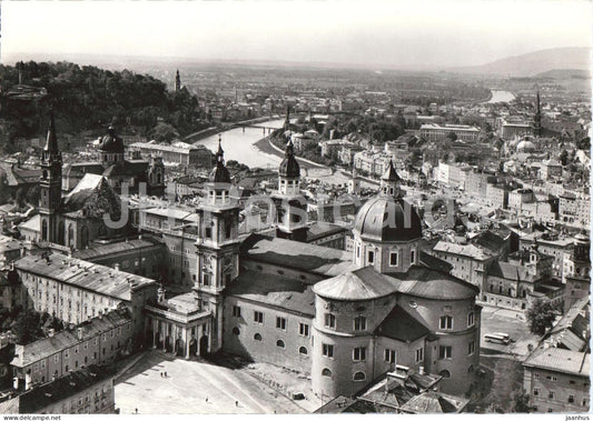 Salzburg von der Festung gegen Bayern - city view - fortress - panorama - 104 - old postcard - Austria - unused - JH Postcards