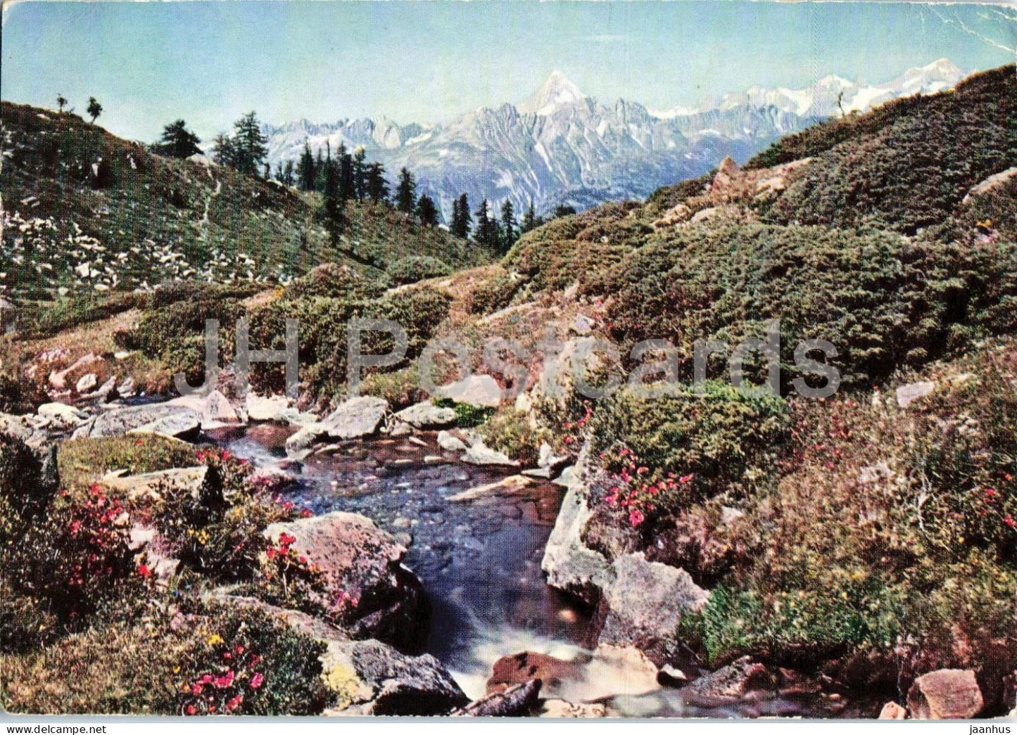 Am Simplonpass - mountains - Alps - 8079 - 1968 - Switzerland - used - JH Postcards