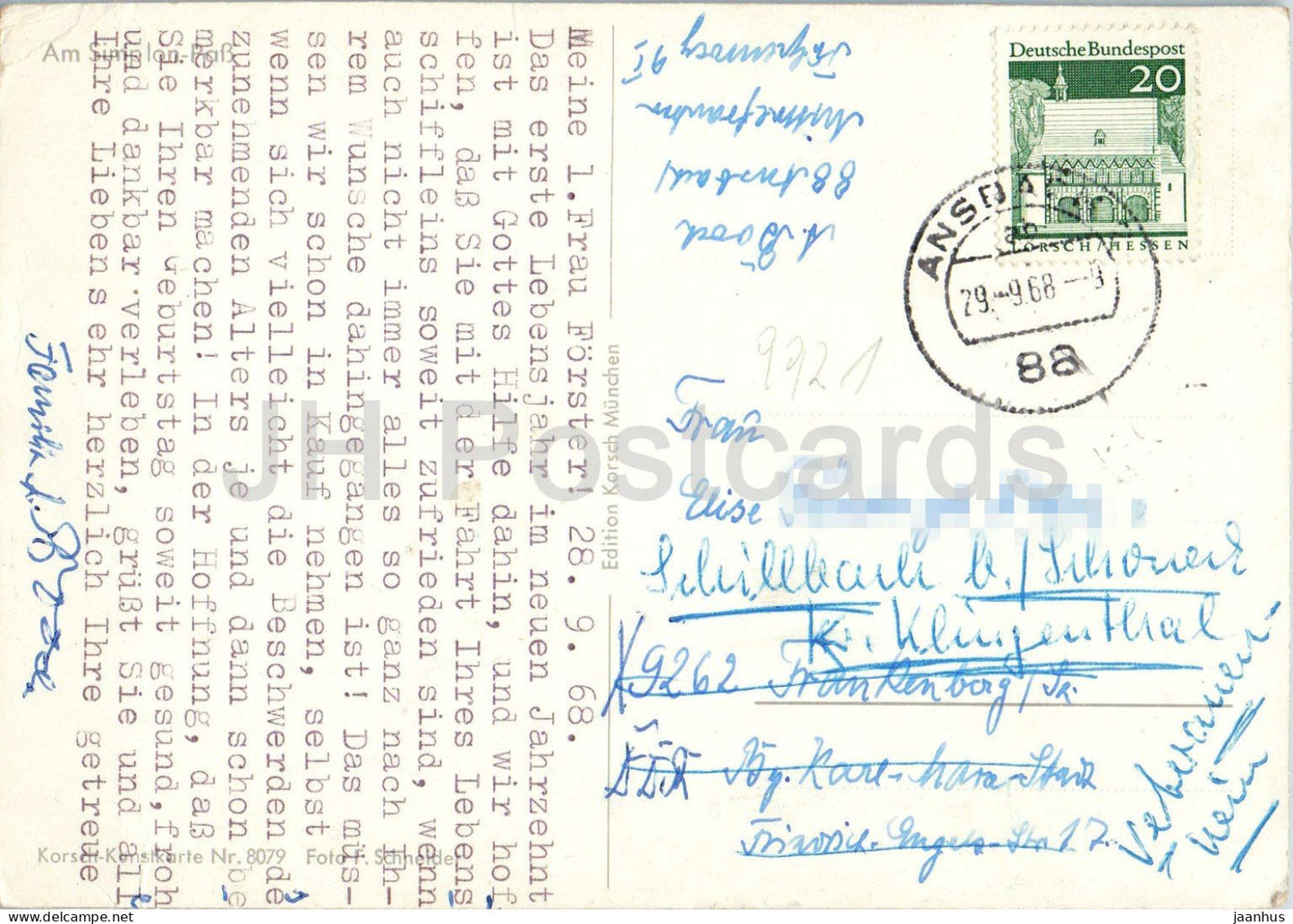 Am Simplonpass - Berge - Alpen - 8079 - 1968 - Schweiz - gebraucht