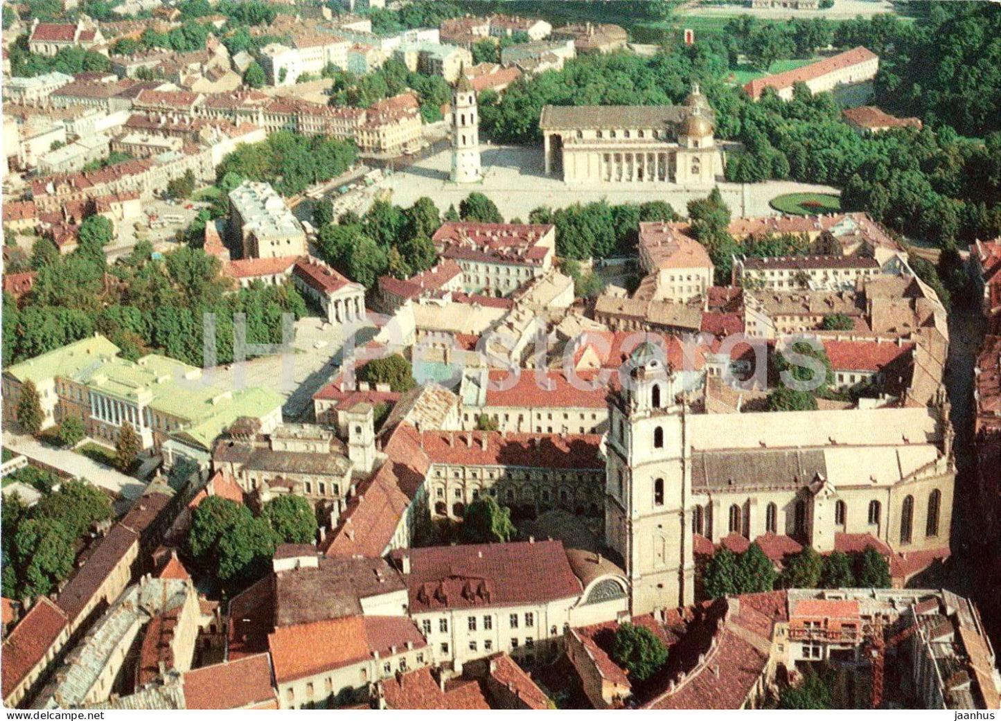 Vilnius - Old Town panorama - city view - aerial photo - 1981 - Lithuania USSR - unused - JH Postcards