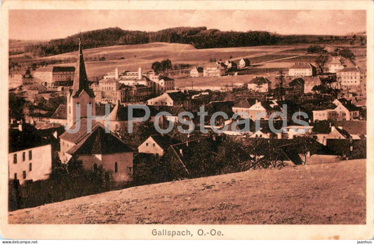 Gallspach O.-Oe. - panoramic town view with church and Zeileis Institute - old postcard - 1930 - Austria - unused - JH Postcards