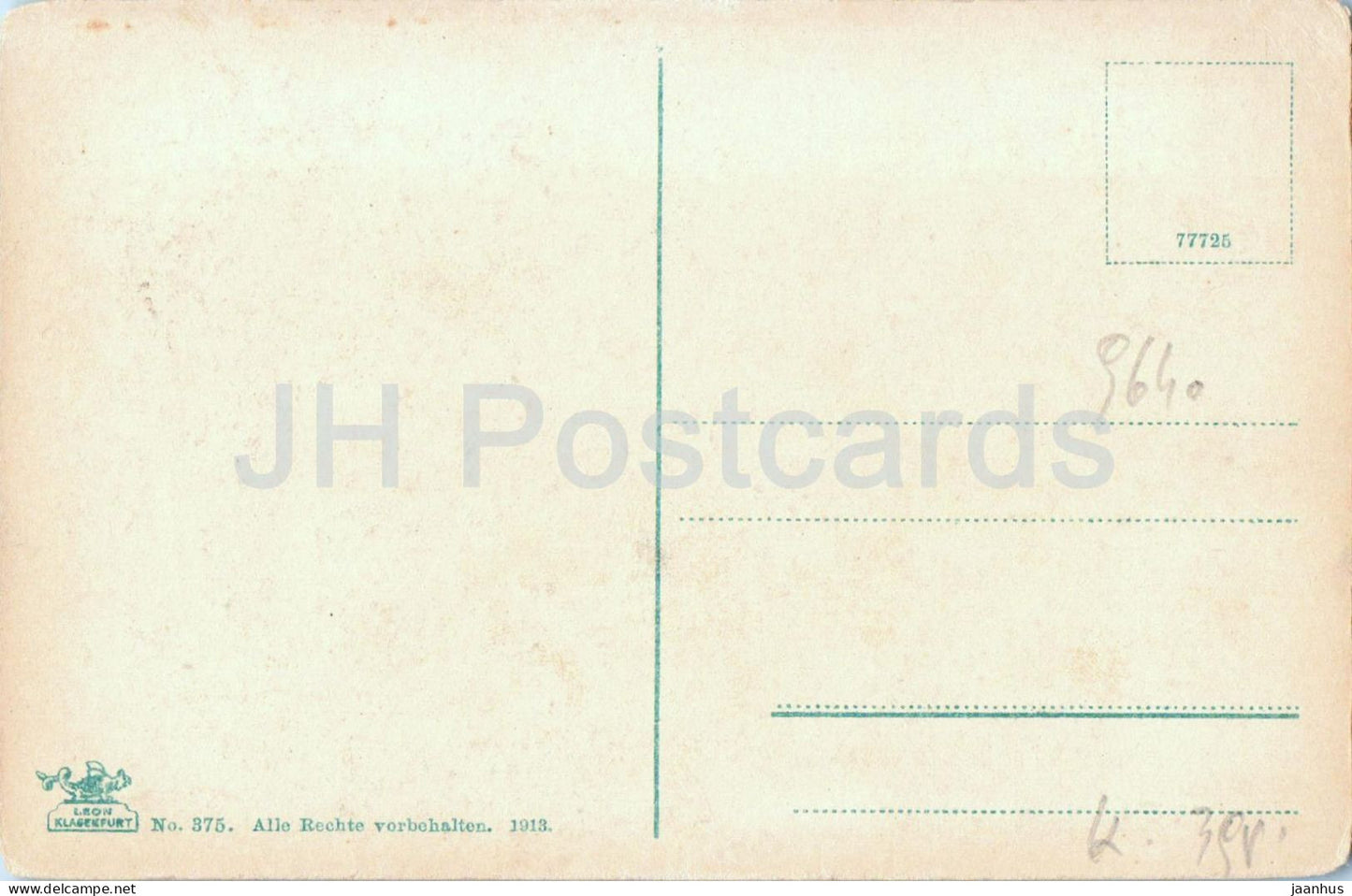 Wolayergruppe -Kolinkofel und Kellerwand von der unteren Valentinalpe - No. 375 - old postcard - 1913 - Austria - unused